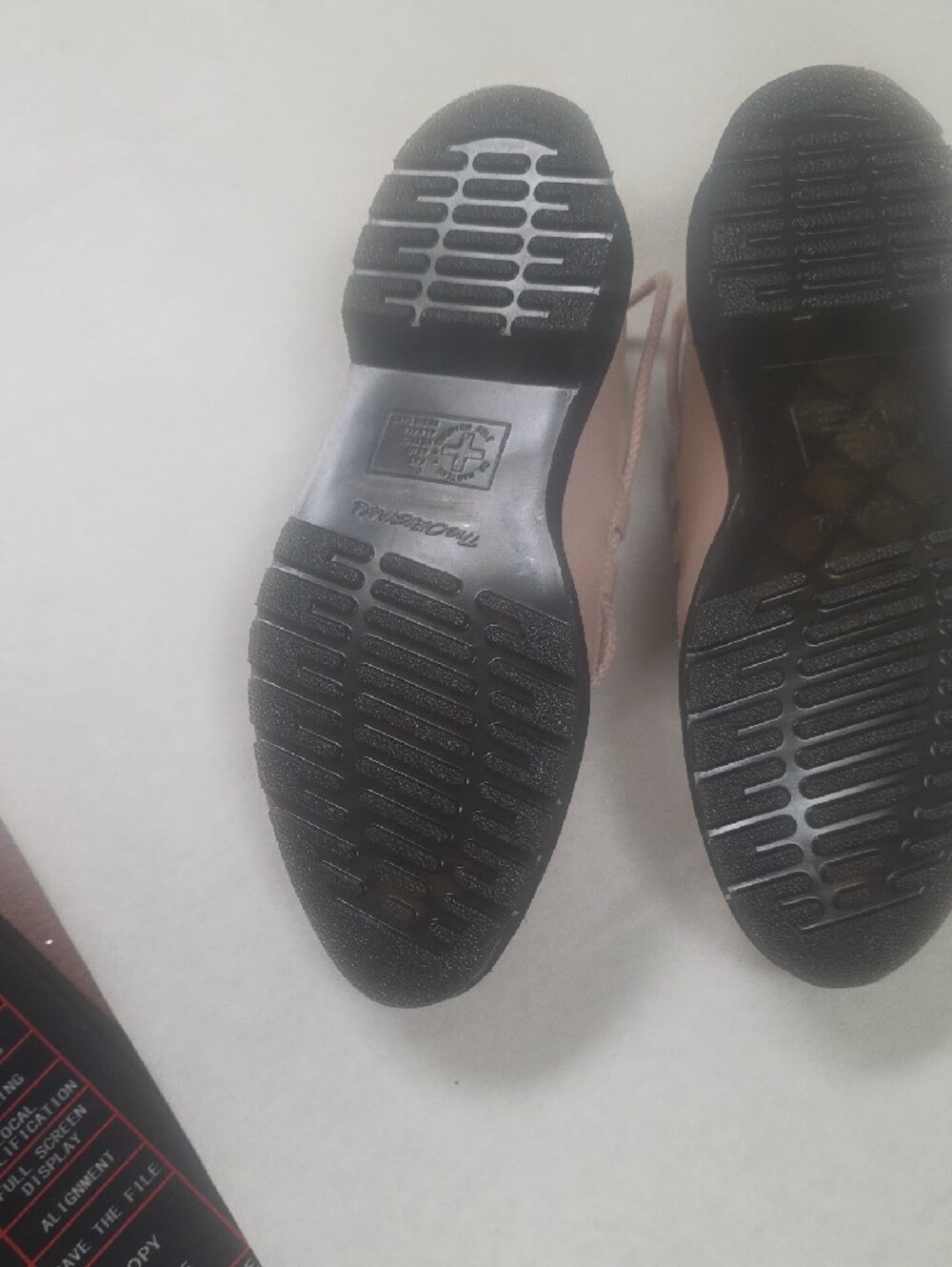 Rare Dr. Martens Metallic Pink Lace-Up Flats Size 6M - Picture 5 of 8